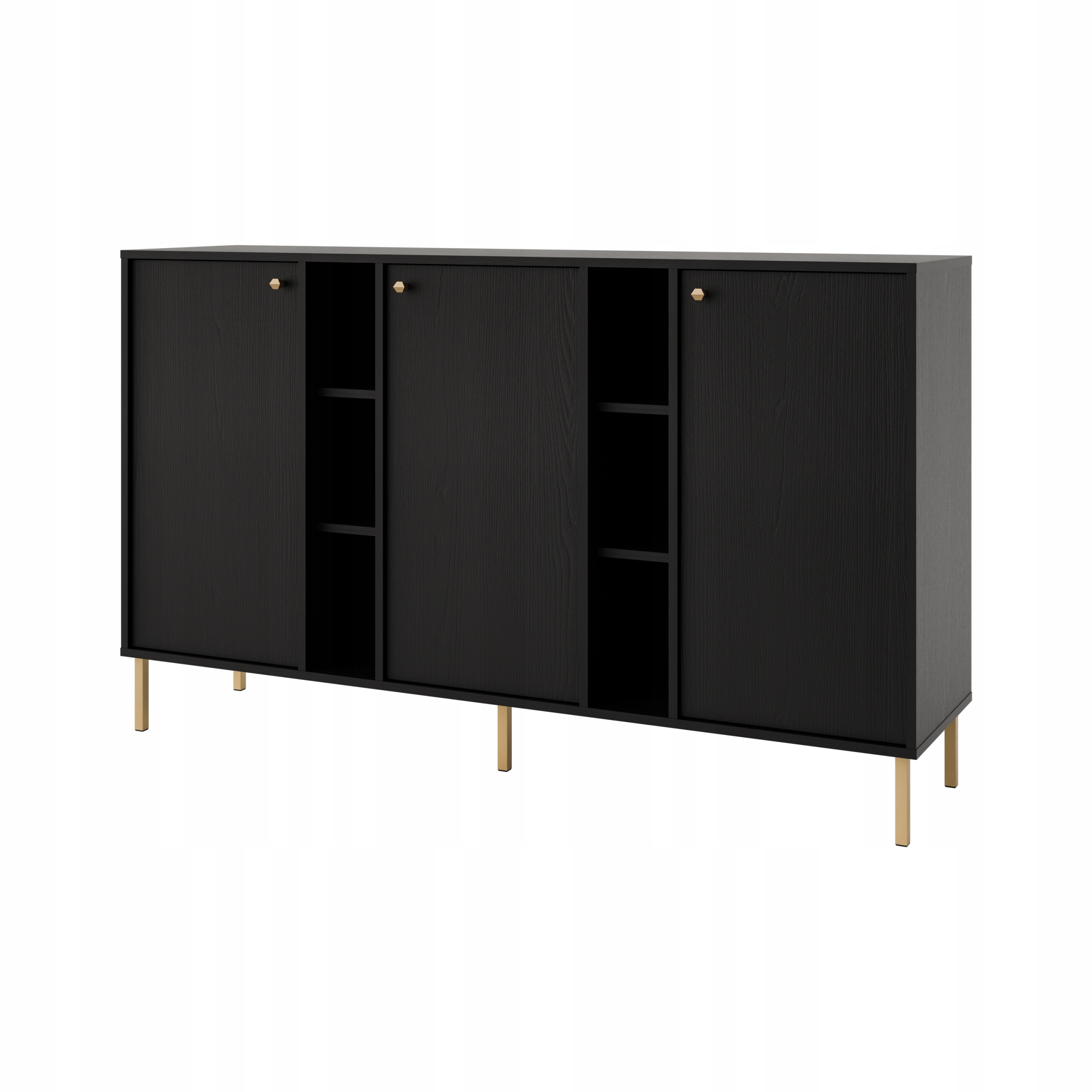 Komoda Torino 158 cm do obývacího pokoje Ložnice 3 Dvířka Grafit