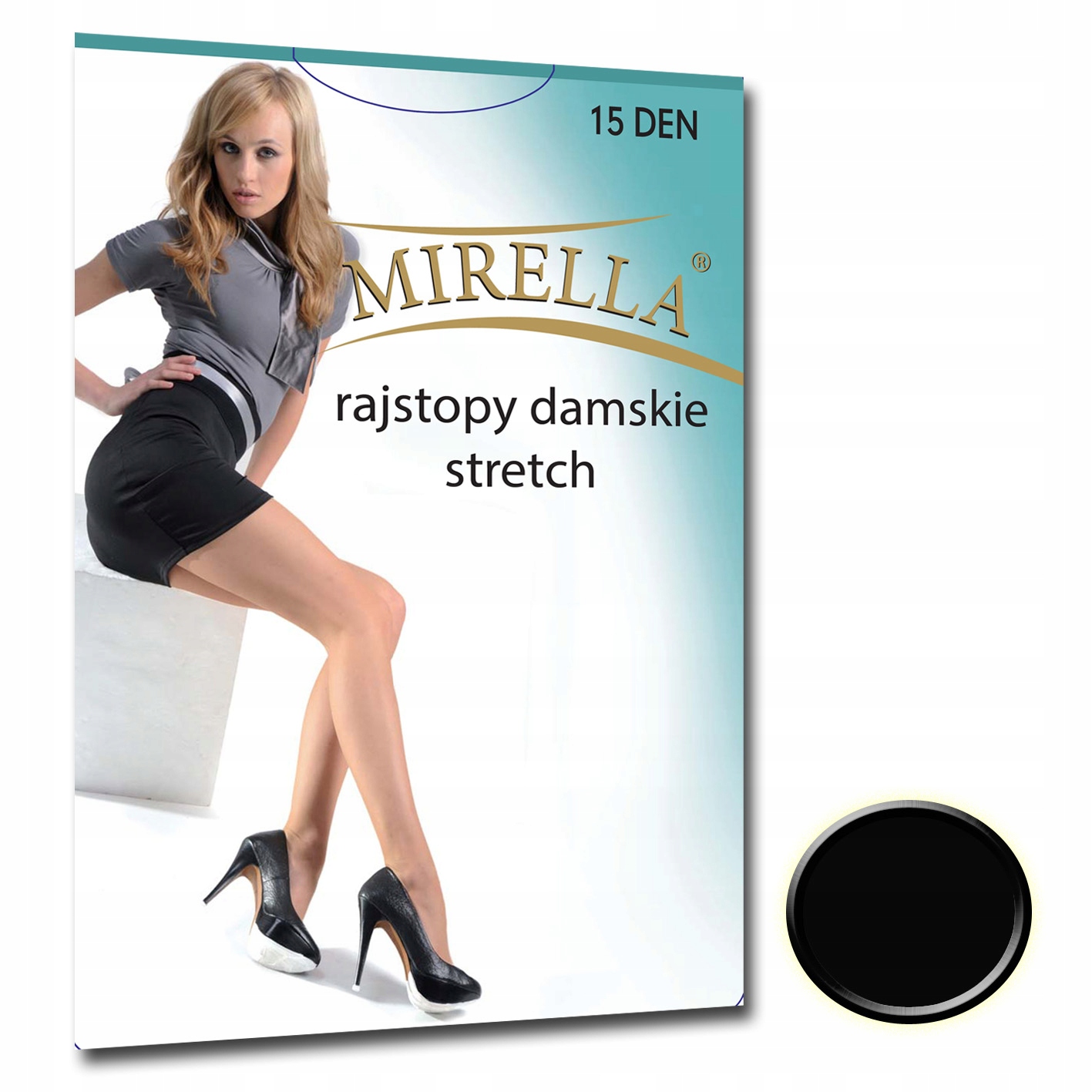 

Mirella Rajstopy stretch 15 den roz. 3/L Nero