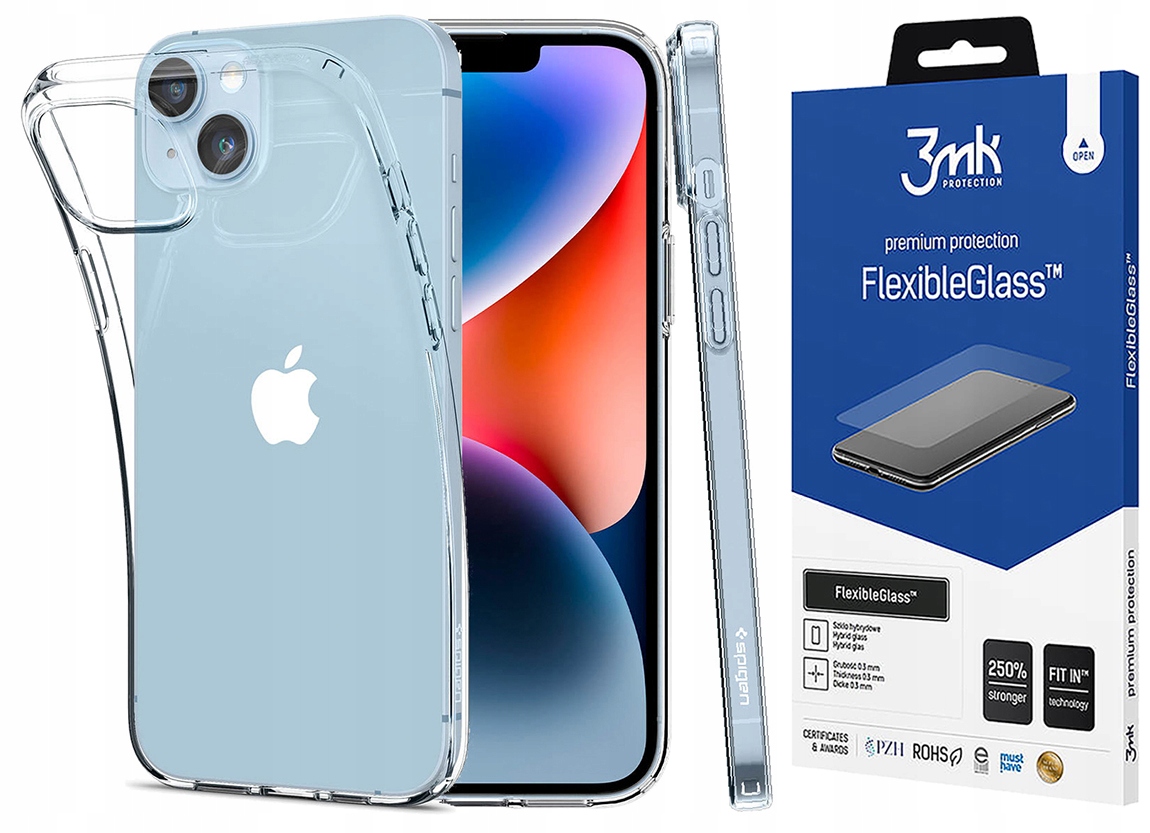 

Etui Case do Iphone 14 Spigen Lq Szkło 3MK