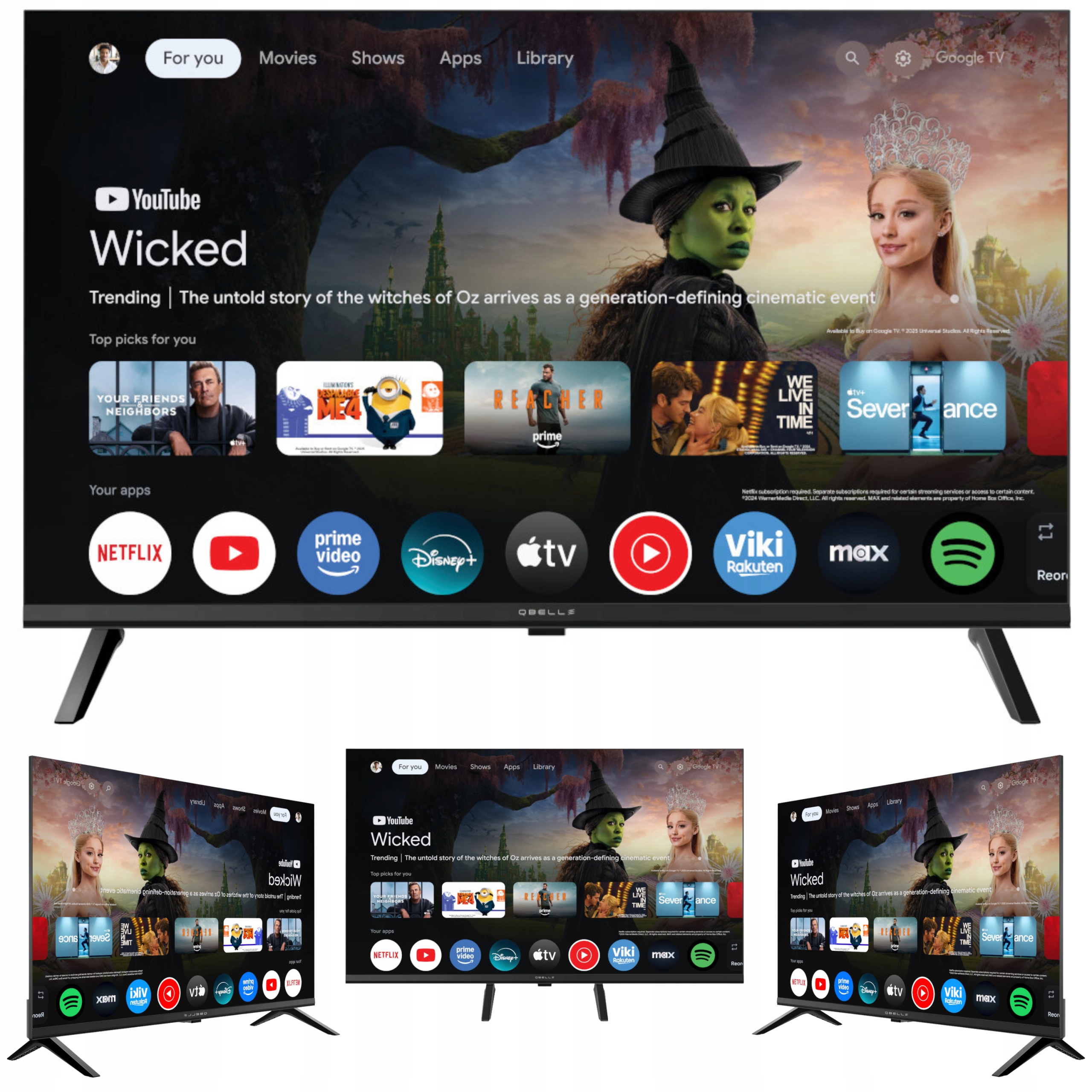 Telewizor Google Tv Q.Bell 32" QT320HGT Smart Tv Android 14 DVBT2 Led WiFi