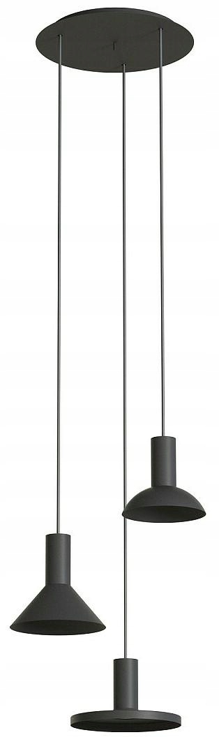 Závesná lampa Hermanos Čierna 3xGU10 Stropná lampa do izby, obývačky, domu