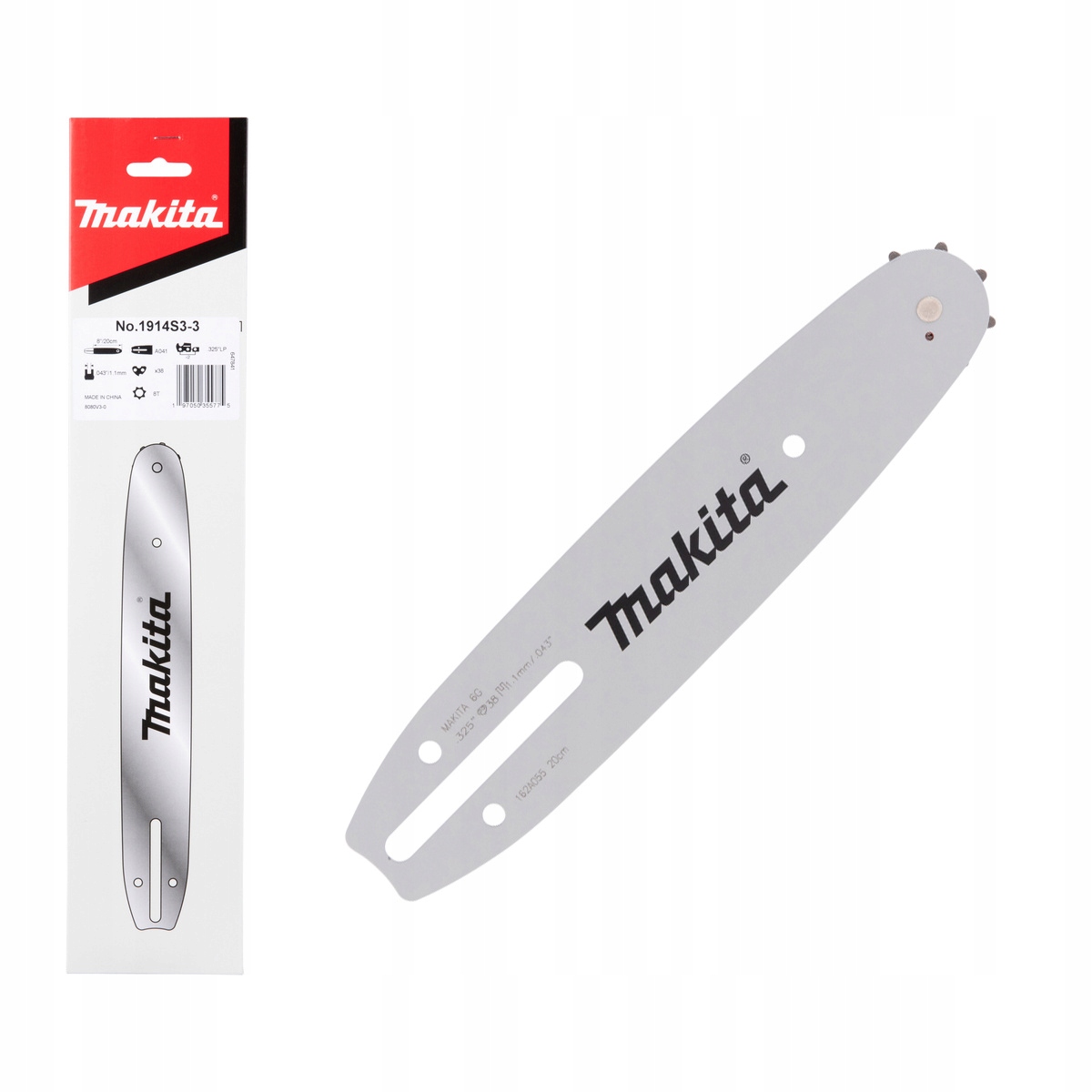 Makita Prowadnica gwiazdkowa łańcucha 20 cm 325" 1,1 mm 38 ogniw 1914S3-3