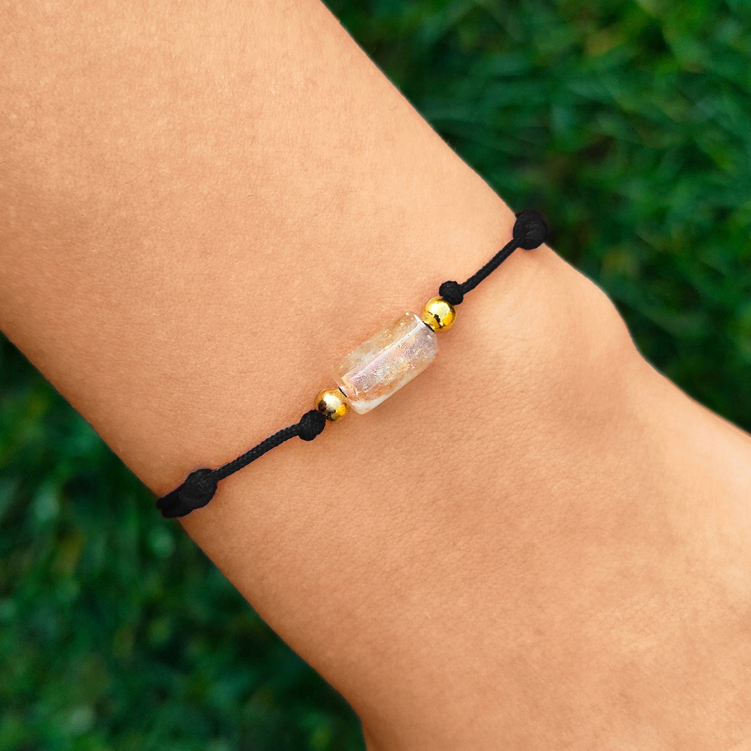 CYTRYN BRANSOLETKA SZNUREK SZCZĘŚCIA Z KAMIENIEM NATURALNYM NITKA TALIZMAN Marka Inna marka