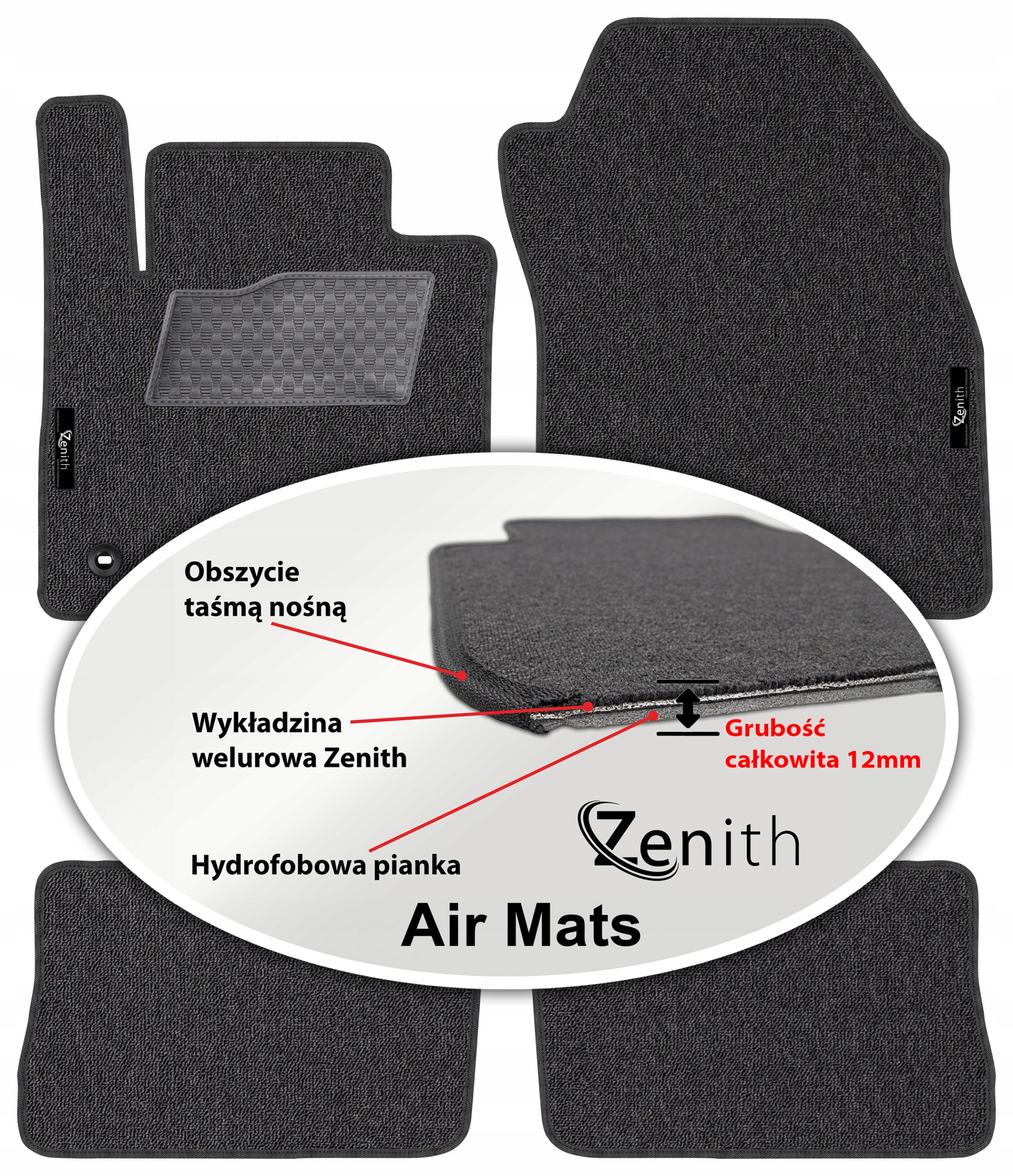 Toyota Rav4 V Manual 2019 Velúrové koberčeky do auta Zenith Air Mats