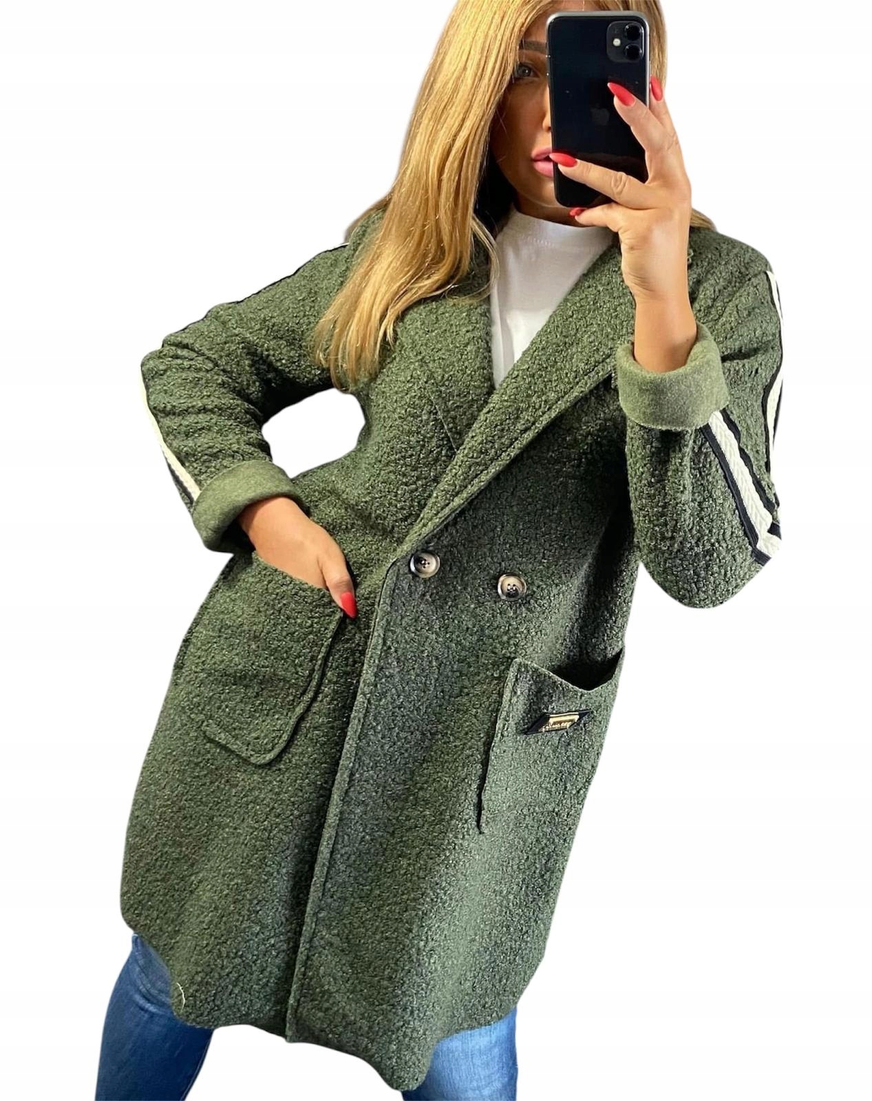 P87 Plášť Bukla Na Knoflíky Khaki vel. 46 (3XL)
