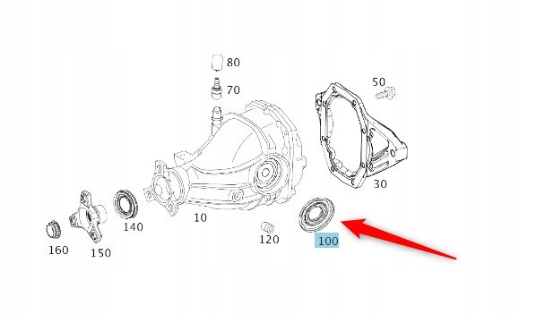 Těsnění Zadní Nápravy Mercedes W213 A2059970246