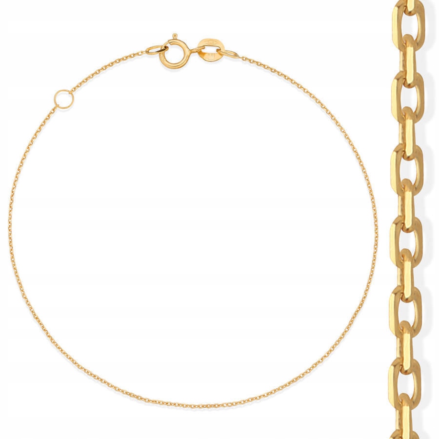 

Złota bransoletka 585 Ankier diamentowany 17-19 cm