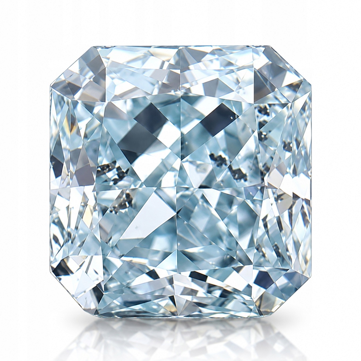 Přírodní diamant 0.06 ct Modrý Radiant SI1 certifikát Wbd