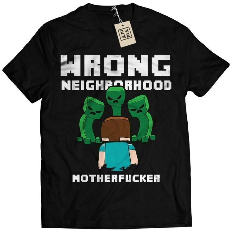 

Koszulka Wrong Neighborhood Minecraft zielona M