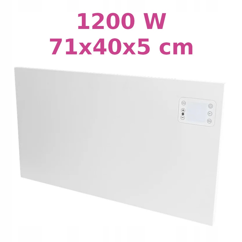 Elektrický ohrievač 1200 W 71x40x5 cm na stenu