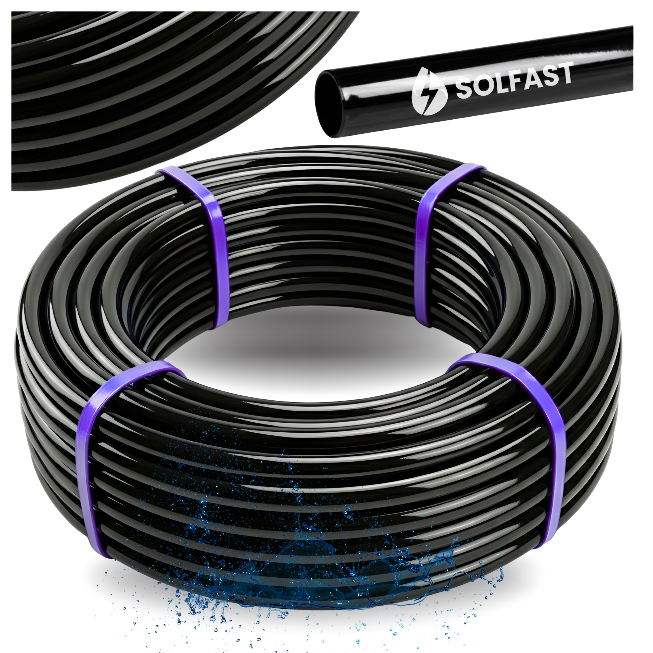 Rura Montażowa Pe fi 32 PN6 Wąż bez otworów Przewód 50 m System Nawadniania