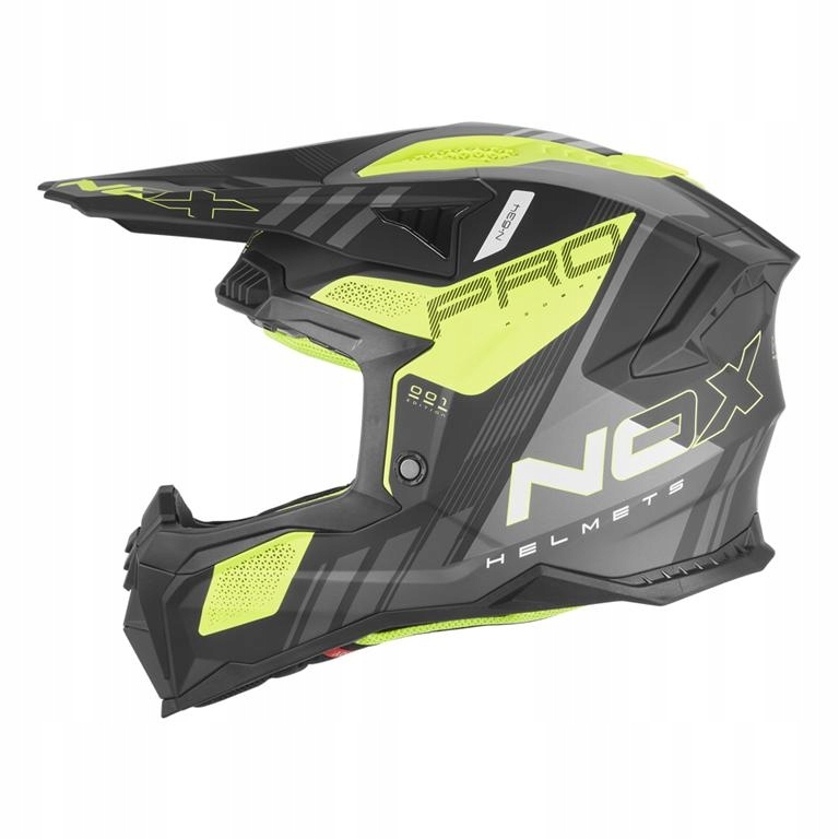 Nox Prilba Off Road/cross N634 Storm Farba Čierna Matná/žltá Fluo Veľkosť M