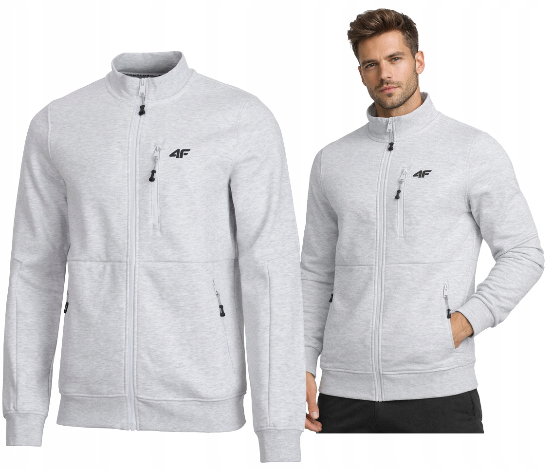 4F Ocieplana Męska Bluza Bomberka Rozpinana Bawełniana Zamki rozm M