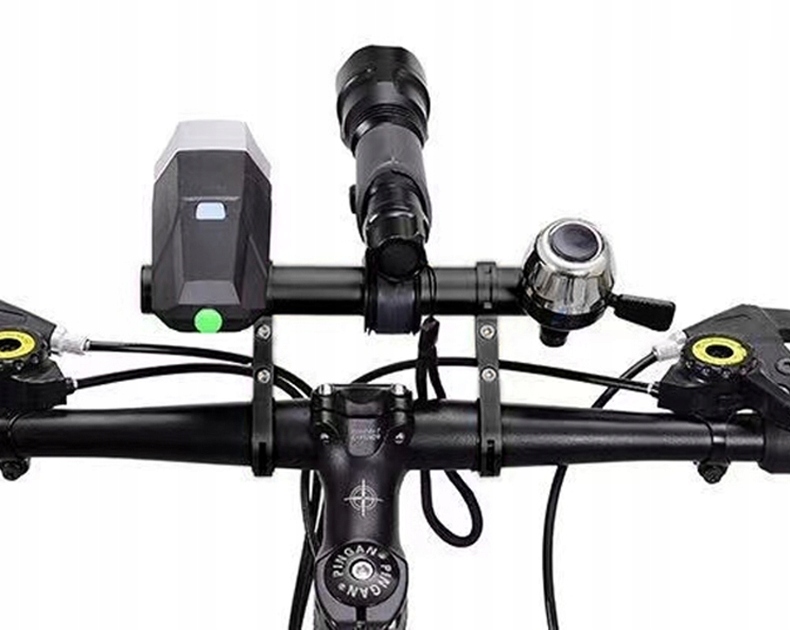 UCHWYT ROWEROWY DODATKOWY PRZEDŁUŻENIE KIEROWNICY LATARKA GPS TELEFON 20CM Model UCHWYT NA LAMPKĘ ROWEROWĄ TELEFON SMARTFON 20CM