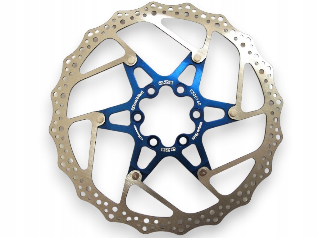 Mocna Rowerowa Tarcza Hamulcowa Aluminiowy Pająk A2Z Atd Blue 180mm