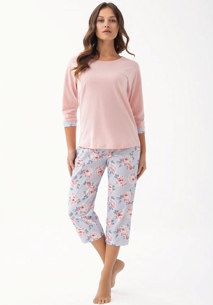 Dámské Pyžamo Luna 343 vel .3XL lososová bavlna