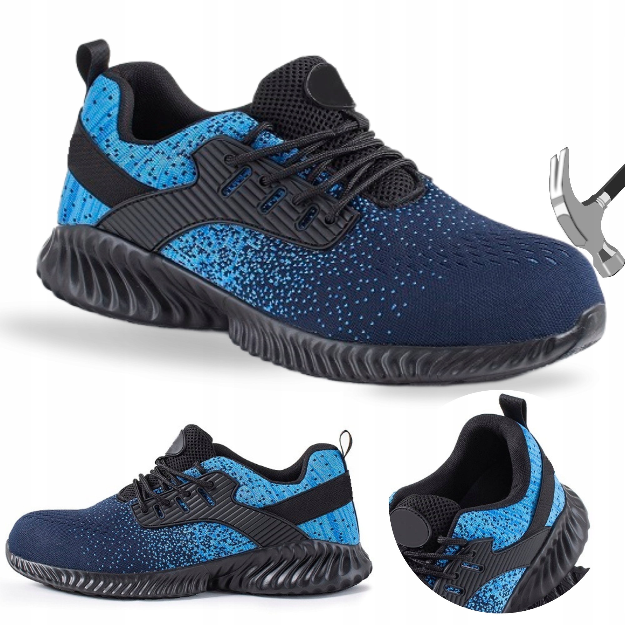 Buty robocze męskie letnie z noskiem Lekkie sportowe Bhp r. 46