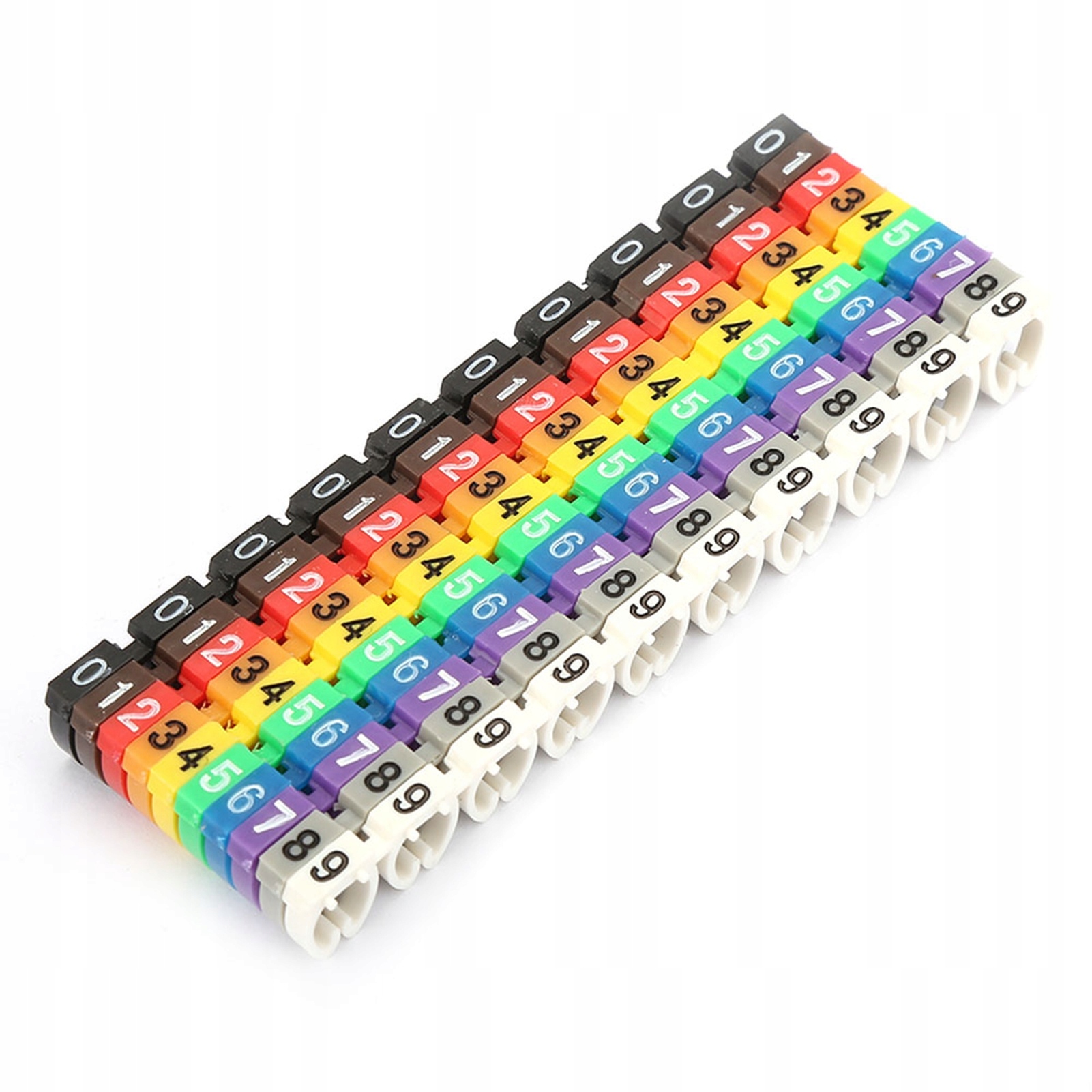 Opakowanie Oznacznik Przewodów Kabli Kolorowy 6mm² 100szt
