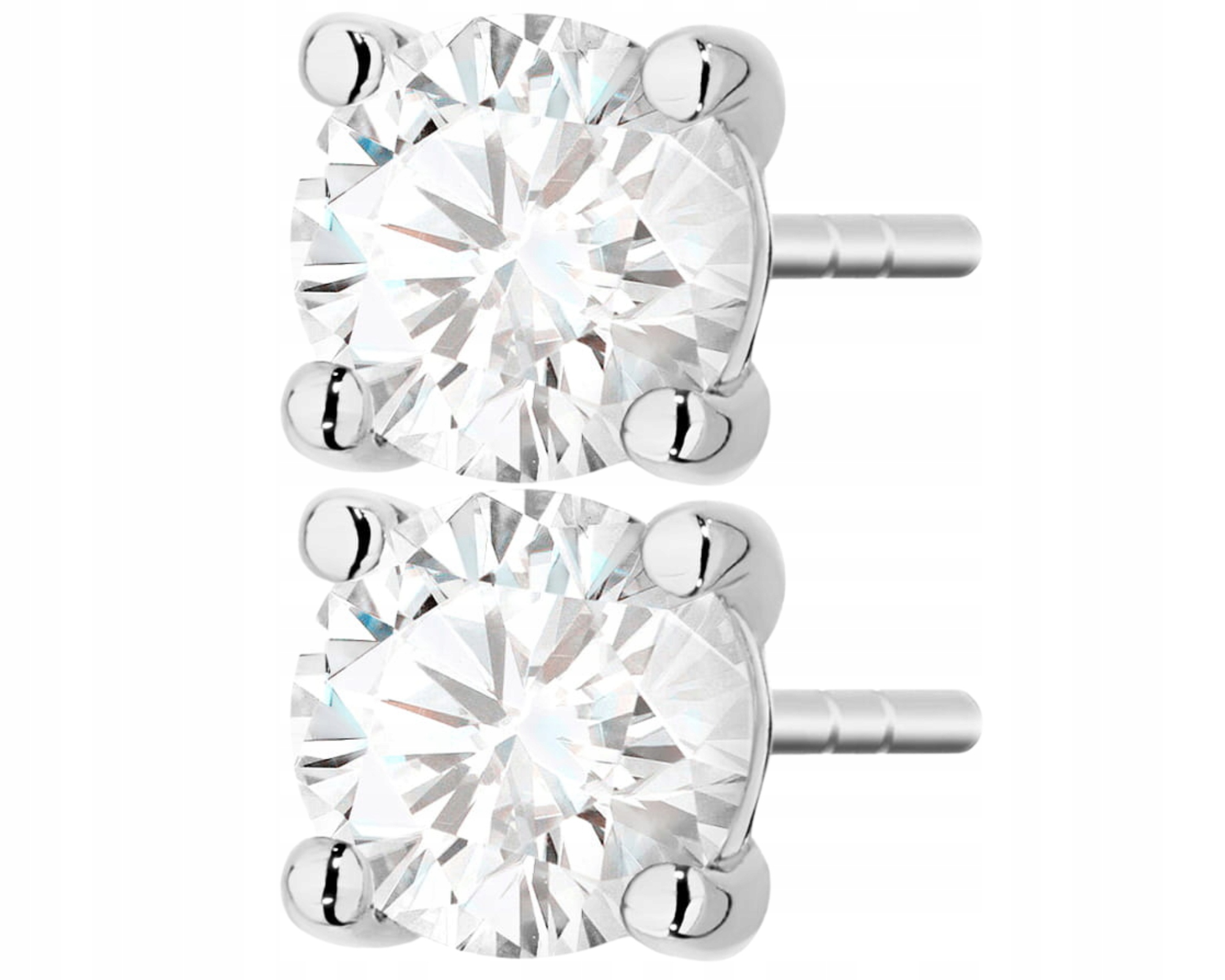 Bílé Zlato Náušnice Laboratoriánské Diamanty Zlato 585 Dárek Pěnový Náušnice