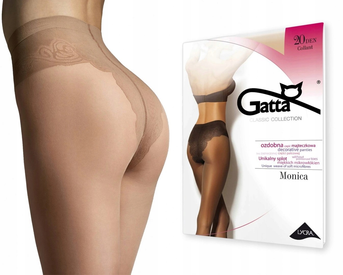 

Gatta Monica Rajstopy Microfibra 20 Den Nero 3-M