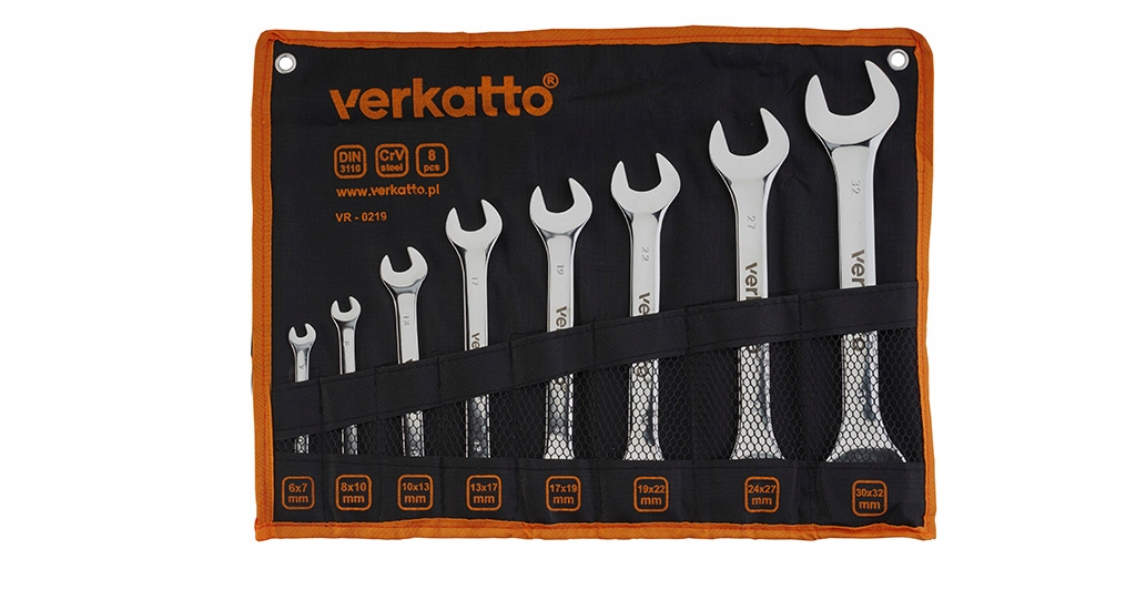 Sada Oboustranných Plochých Klíčů 8 Kusů