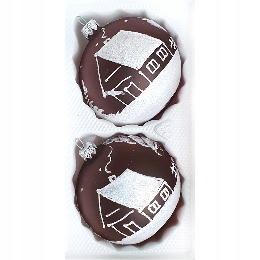 

Bombki 10cm/2szt dekor szklane choinkowe ozdoby