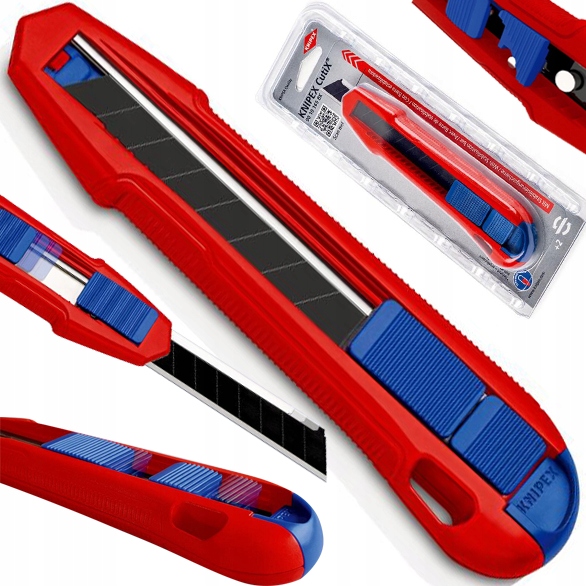 Knipex 90 10 165 Bk nůž 18 mm s náhradní čepelí