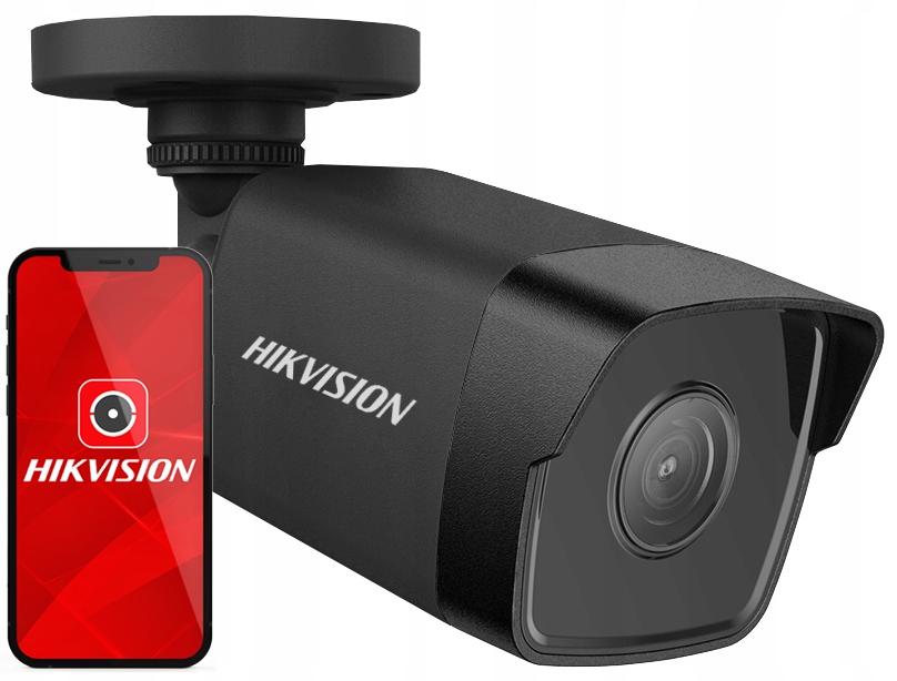 

Czarna Kamera Ip 4Mp IPCAM-B4 Zewnętrzna Hikvision
