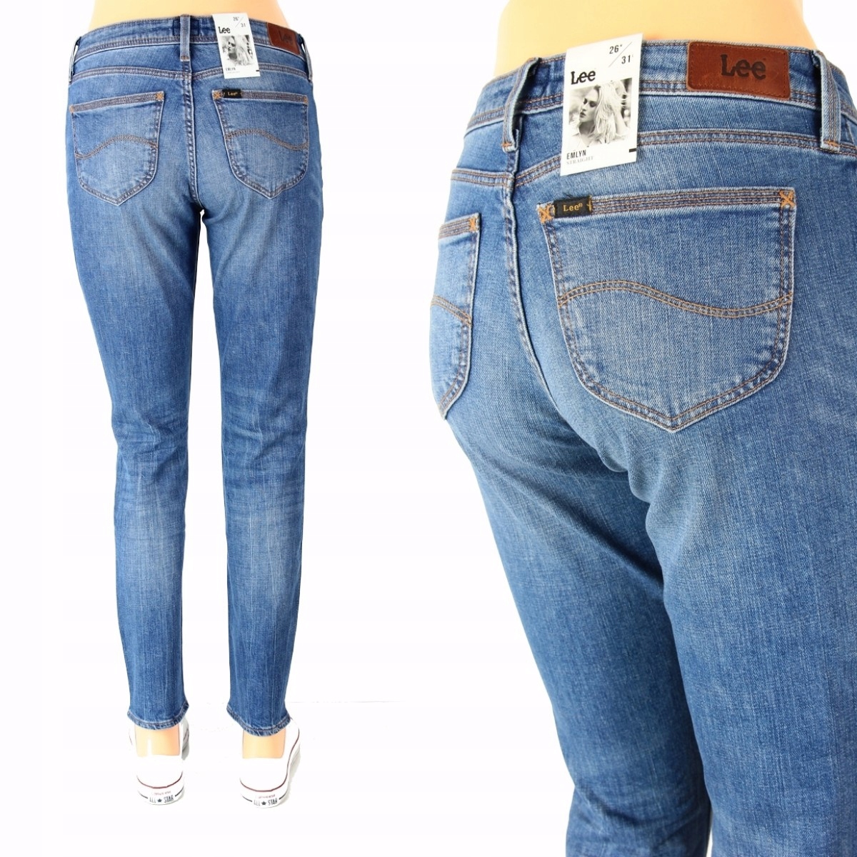 

Lee Emlyn Slim Jeansy Proste Spodnie *_ W31 L29