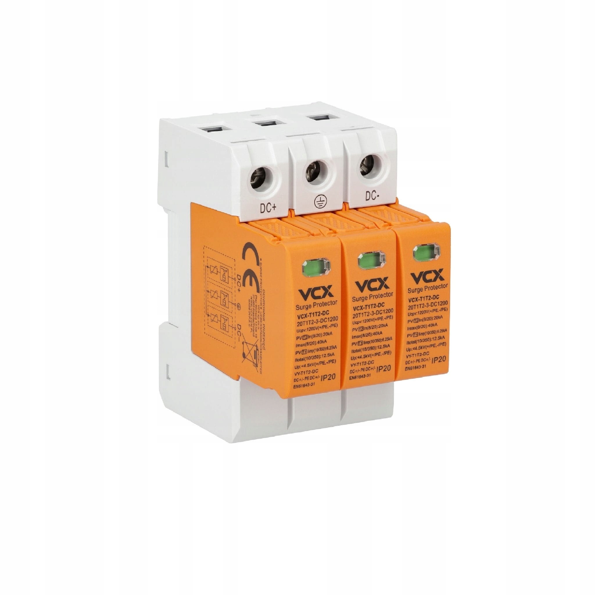 Zvodič prepätia DC B+c 3P 1200V T1T2