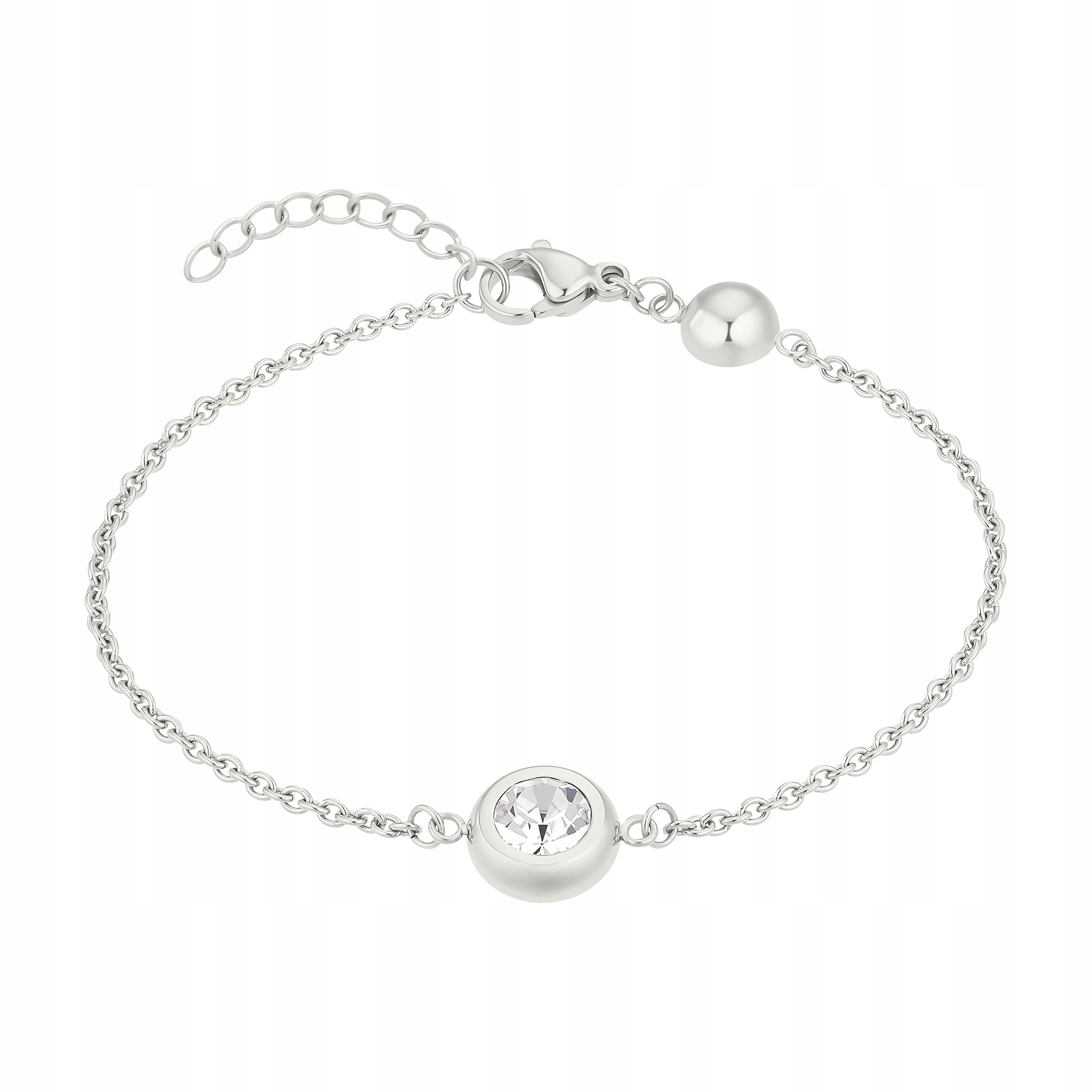 Náramek na řetízku Křišťál Swarovski Ocel Nastavitelná