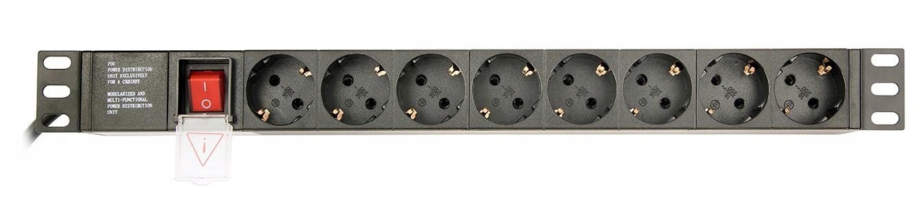 Listwa zasilająca do szaf Rack (pdu) Gembird EG-PDU-014 wtyk Schuko 1U (3m)