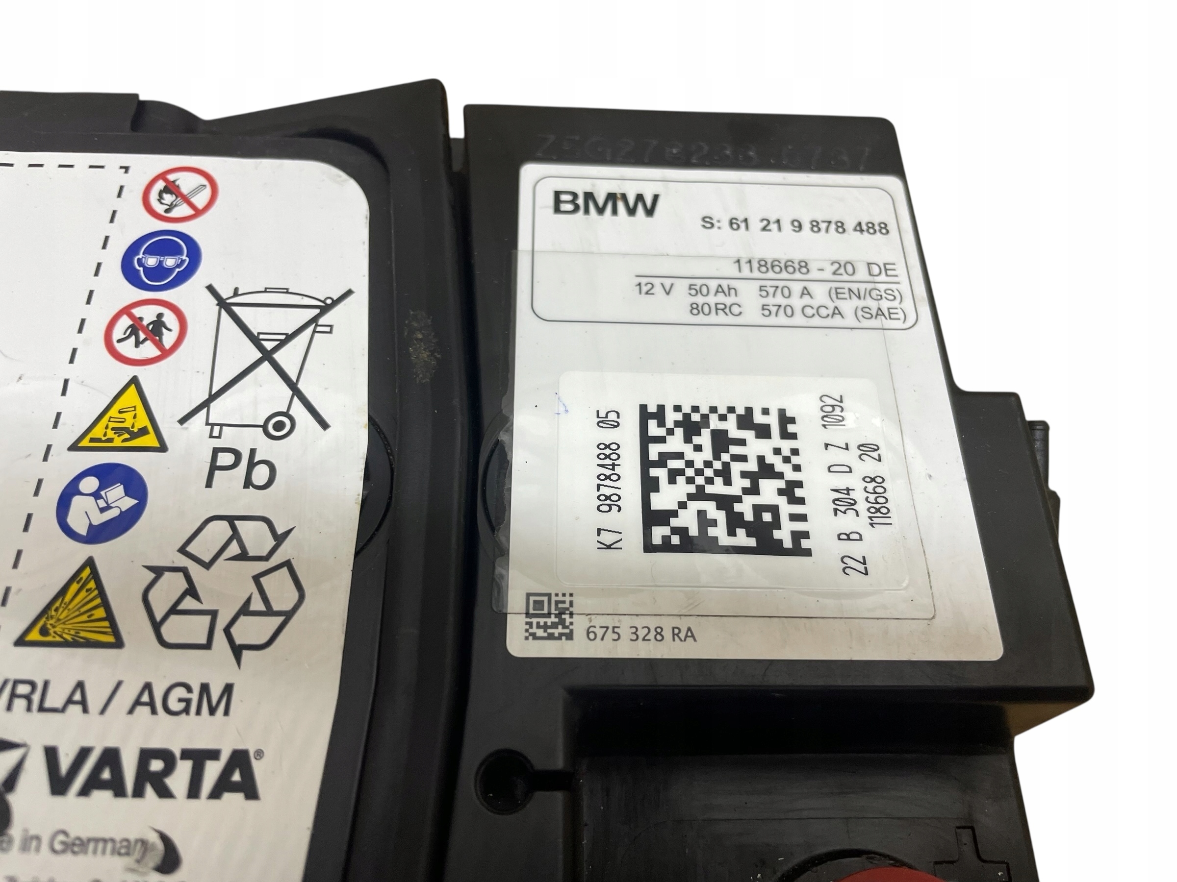 Batteria AGM START-STOP 12V 50AH 570A BMW / MINI 2022R Originale