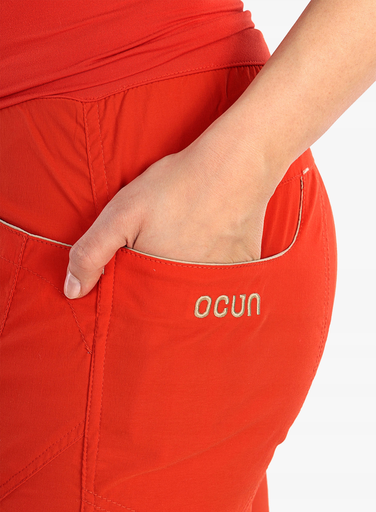 Spodnie wspinaczkowe damskie Ocun Noya Pants - orange poinciana S Płeć kobieta