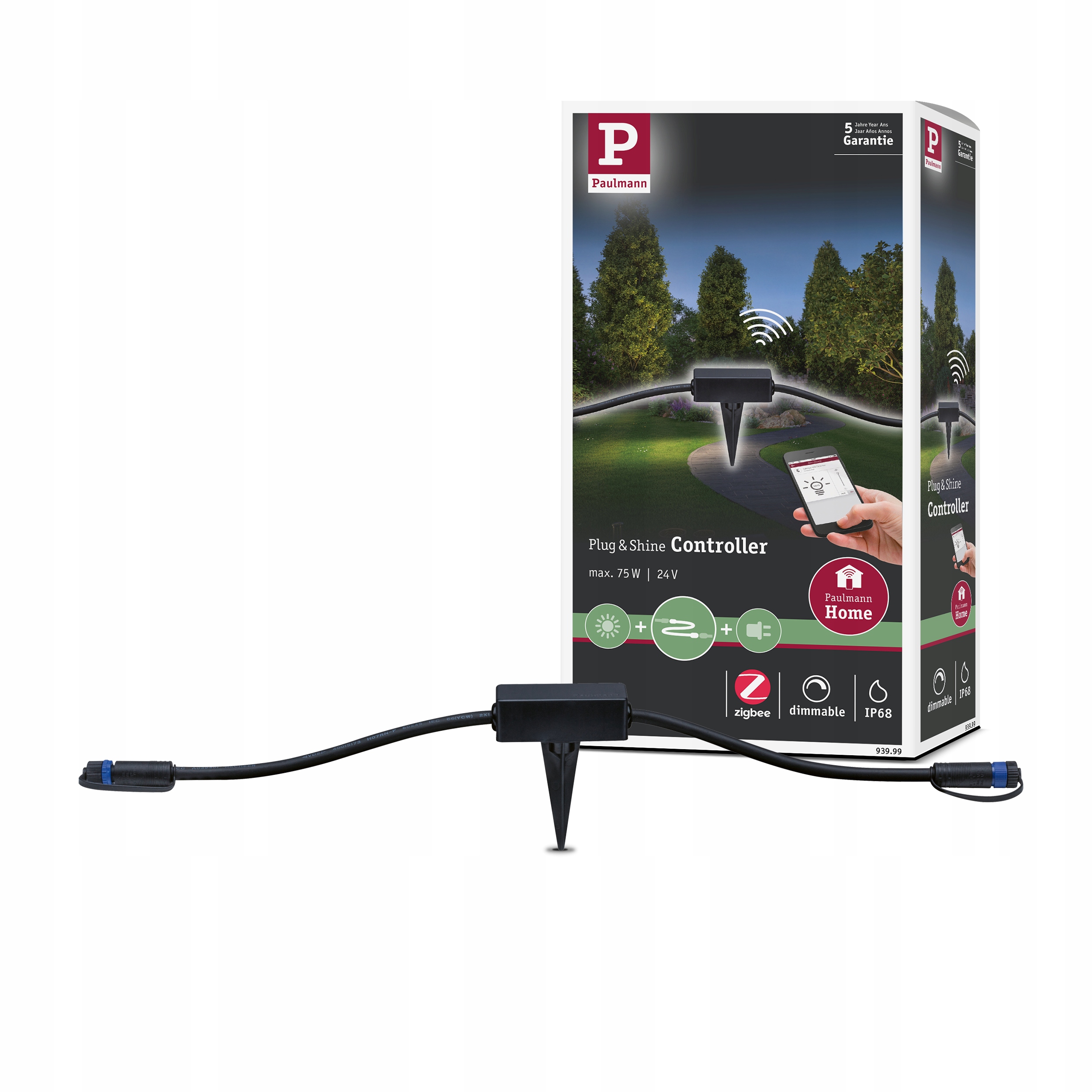 Kontroler Plug & Shine Sh Zigbee 24V DC max.75W IP68 czarny PL93999