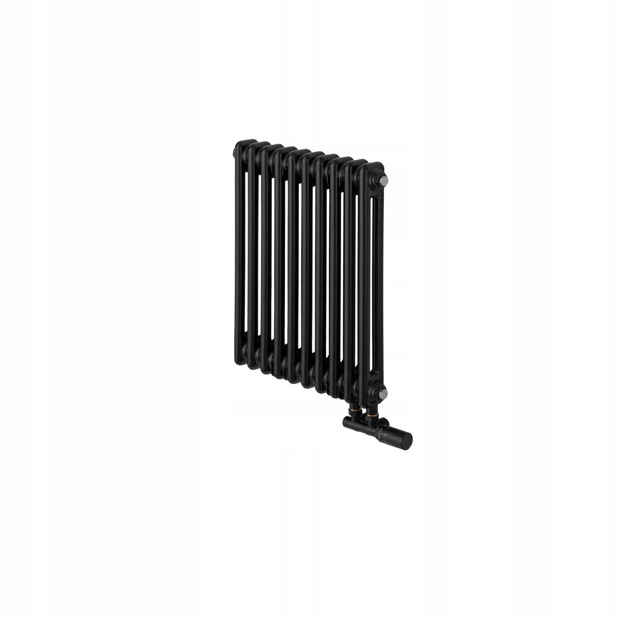 Grzejnik żeberkowy poziomy retro Column Line CL2E-575x470-D50L/P czarny