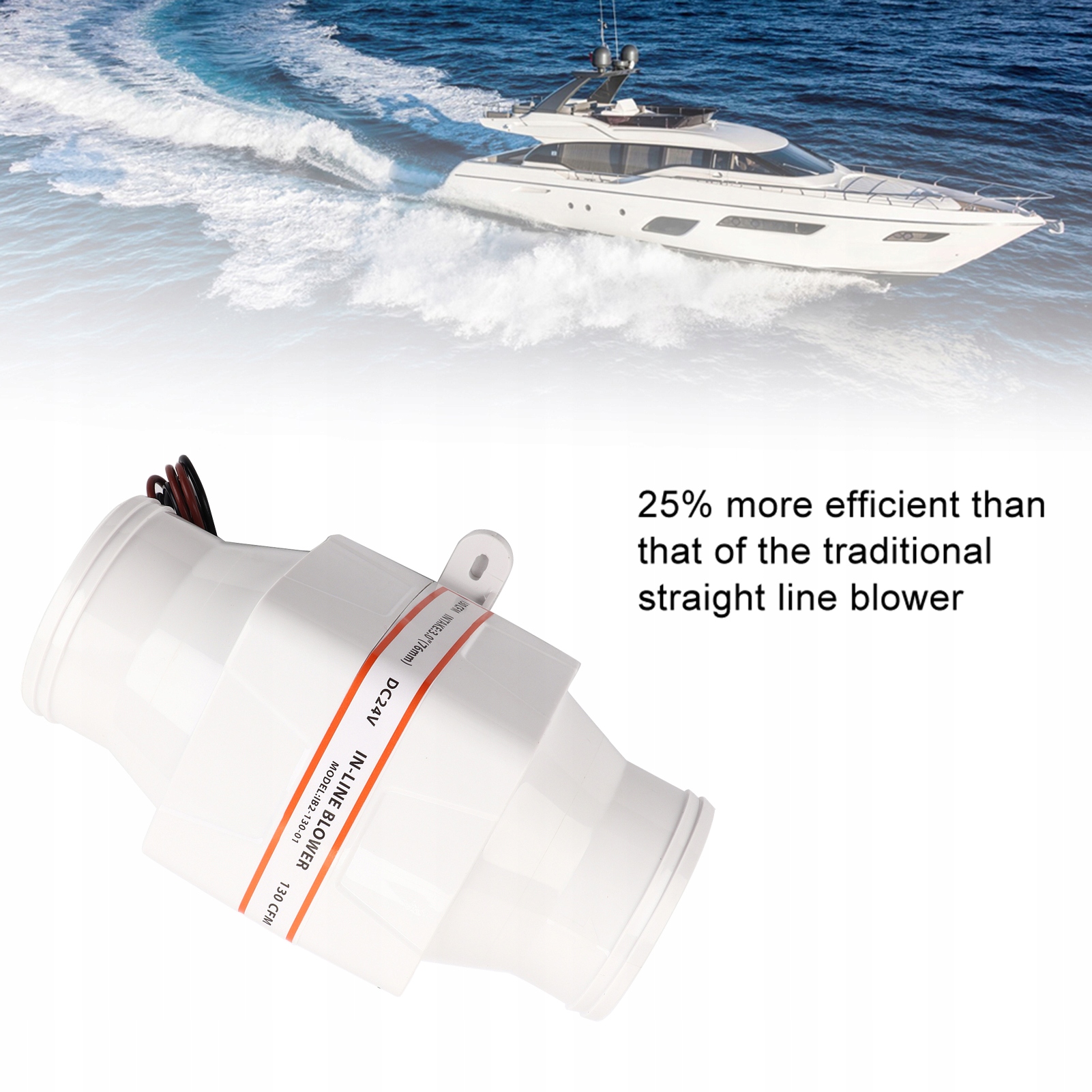 WENTYLATOR WYCIĄGOWY DO ŁODZI JACHTOWEJ 3CAL 24V Marka inny