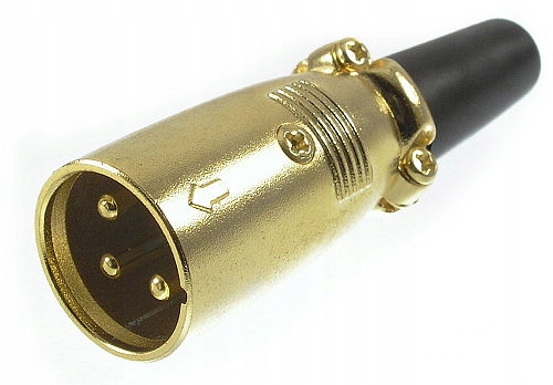 Wtyk mikrofonowy męski Gold Lechpol Electronics