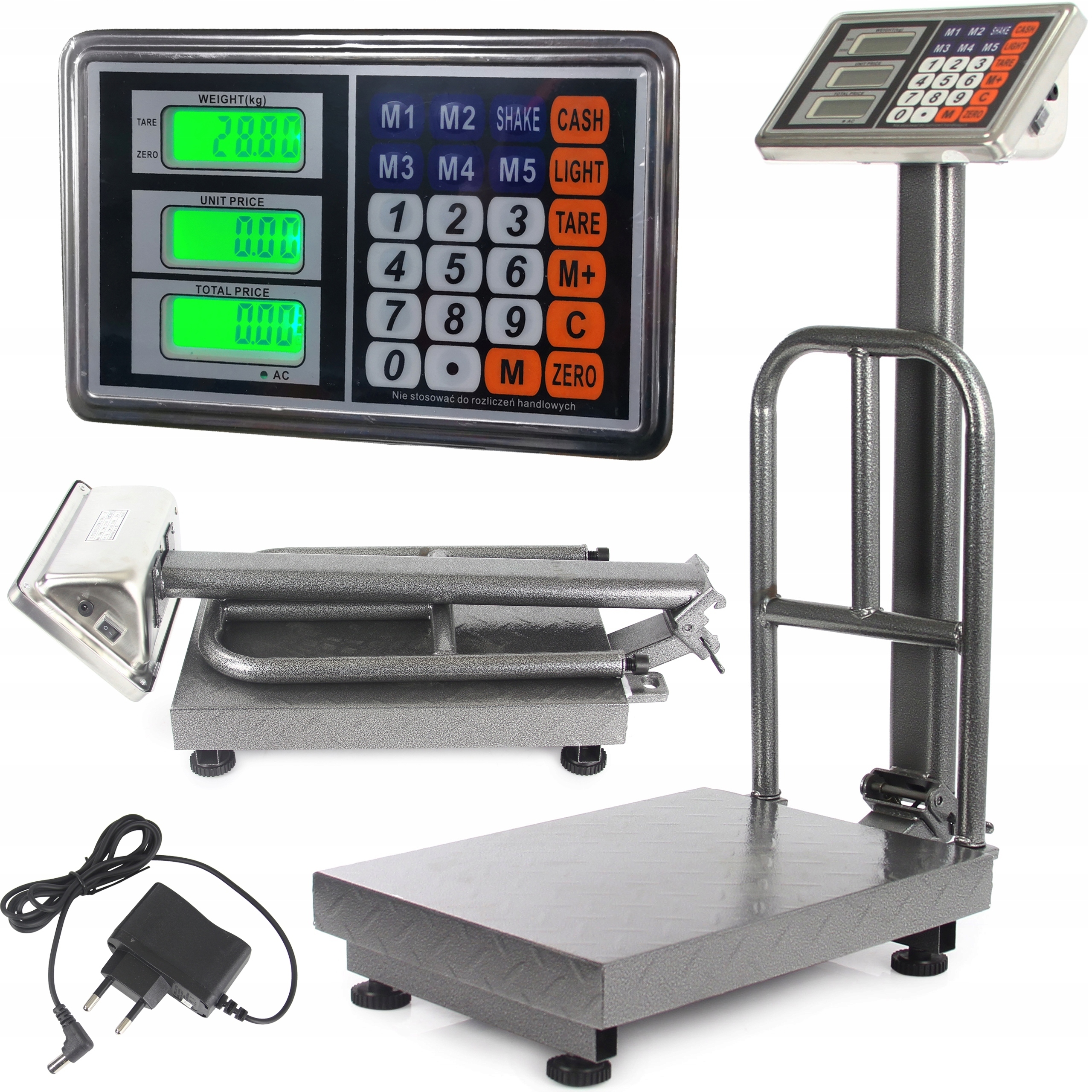 Elektronická plošinová váha 150 kg skladová 30 x 40 LCD prodejní