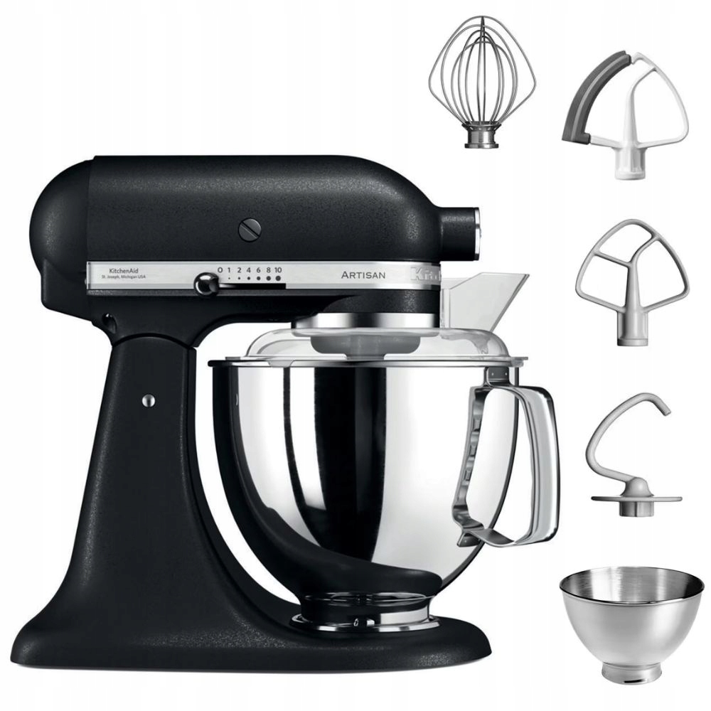 Robot kuchenny planetarny Mikser KitchenAid 5KSM175PSEBK 4.8L 300W Żeliwny