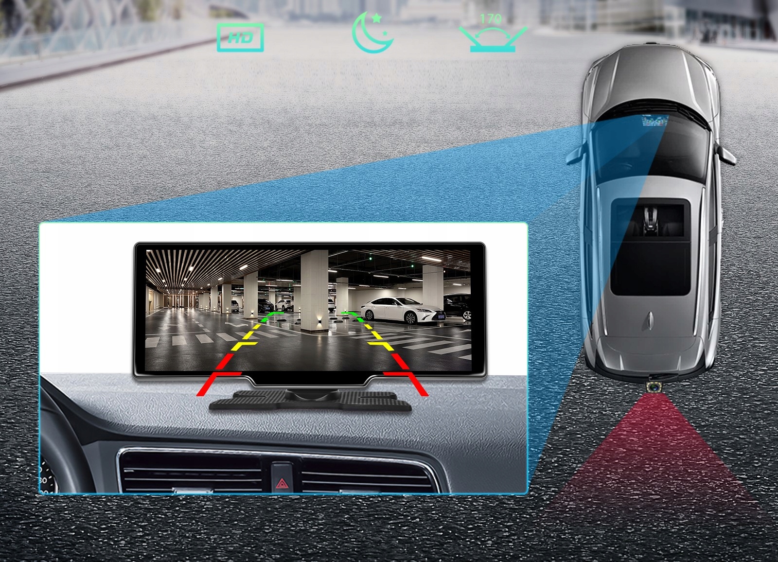 RADIO STACJA MULTIMEDIALNA MONITOR ANDROID AUTO APPLE CARPLAY ANDROID 13 Złącza USB