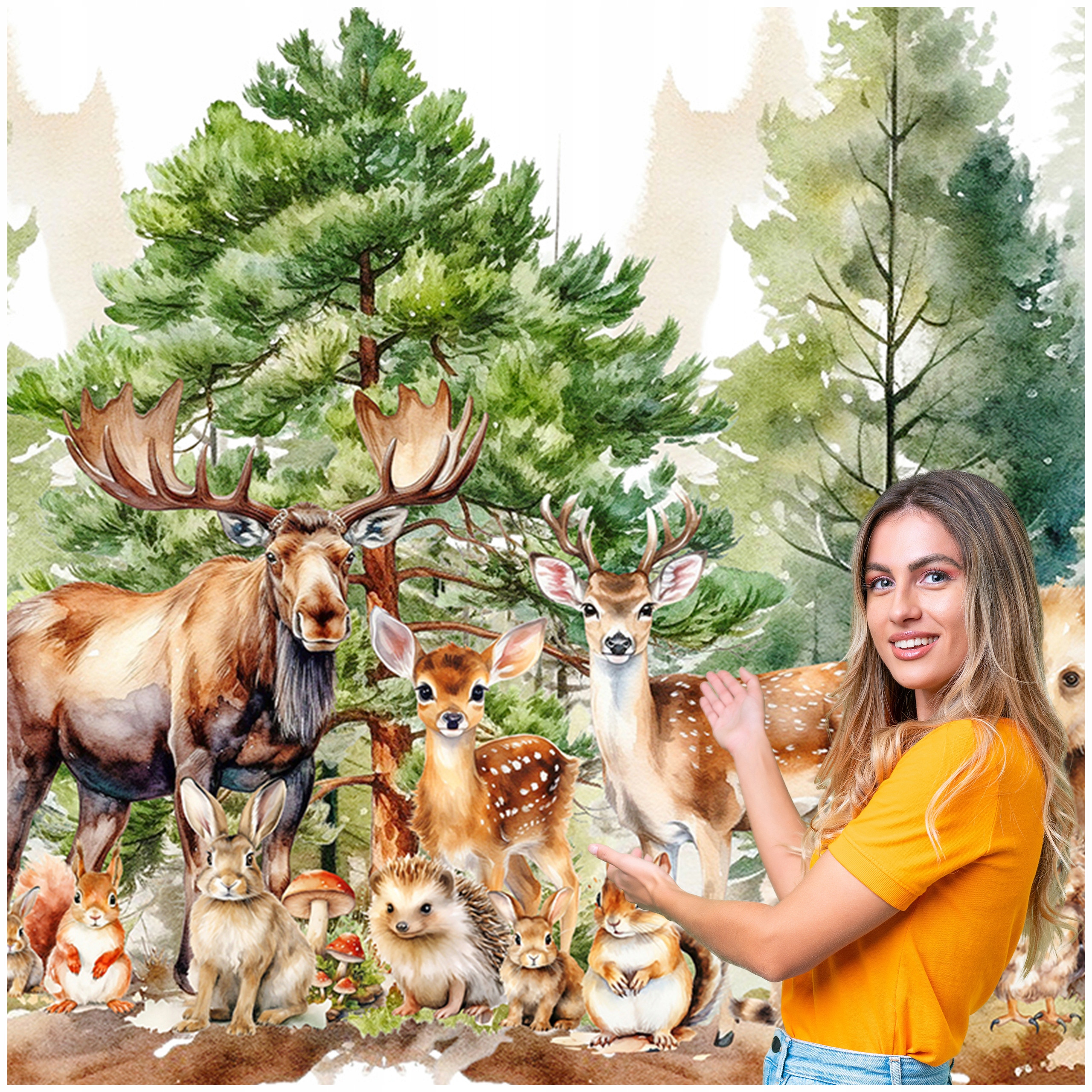 Fototapeta Pre Deti Les Divoké Zvieratá Detská Izba 392x260 LDZ01F