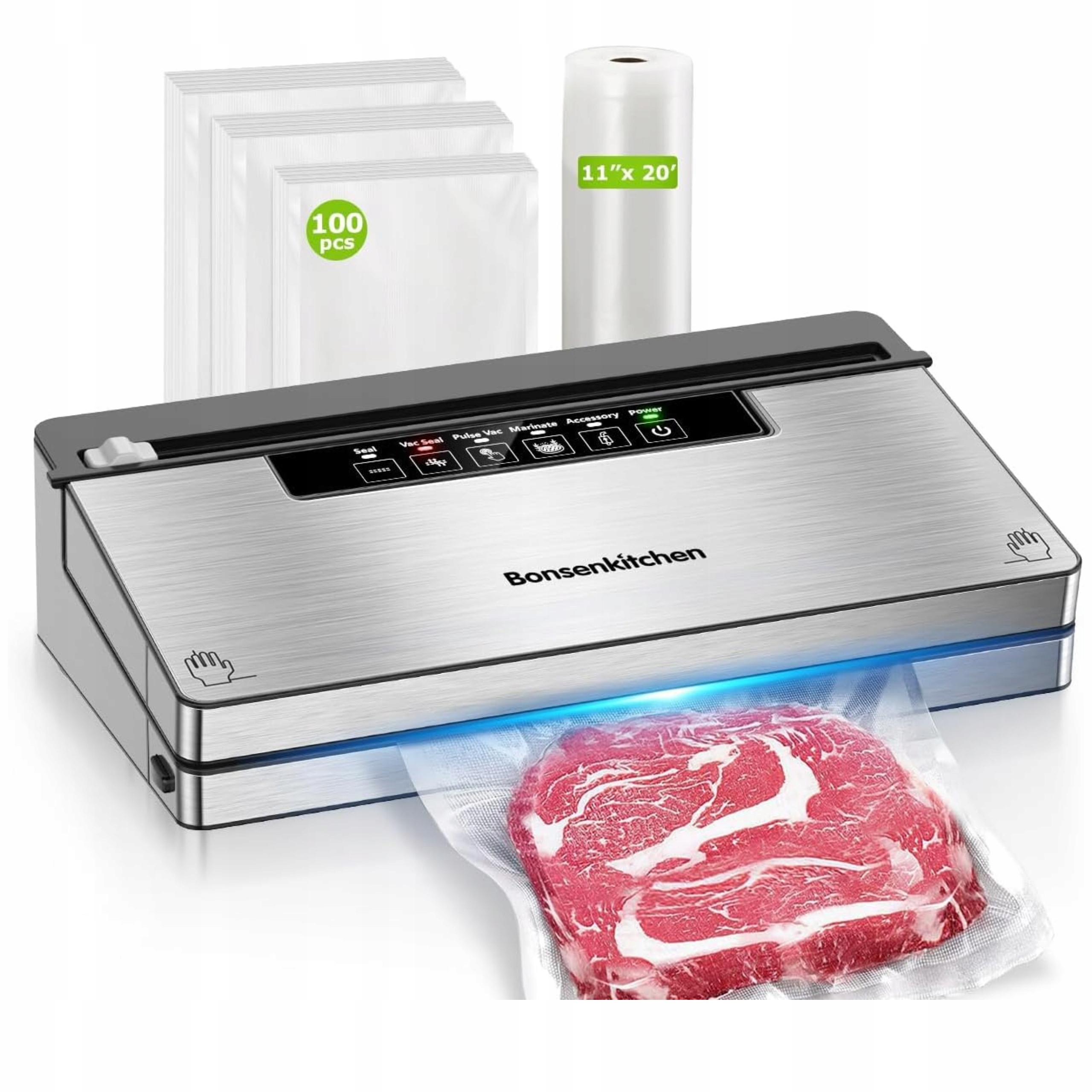 Vakuová svářečka Bonsenkitchen VS3201 125W 55KPA pro potraviny