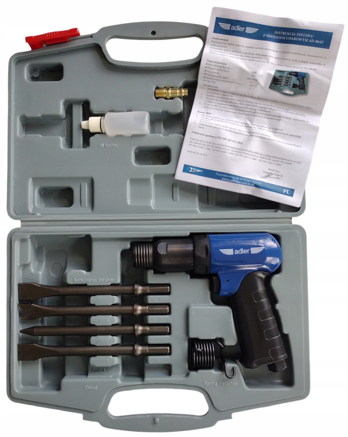 Adler Dlátacie kladivo 190 mm MA064Z sada