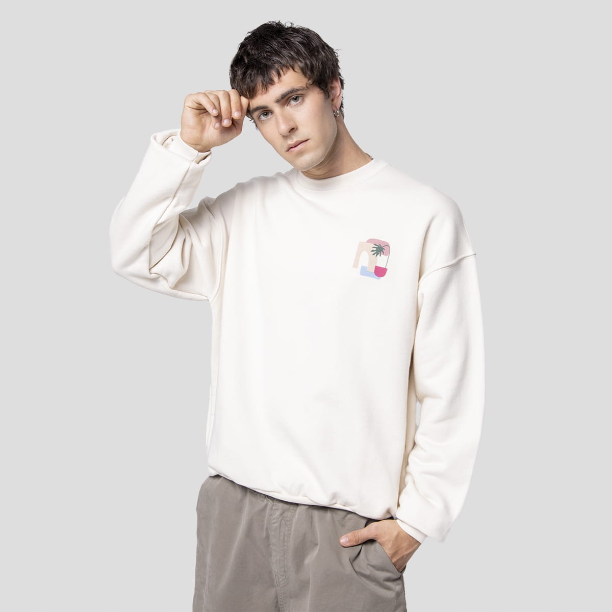 Mikina Kaotiko Marrakech Organic Cotton L, béžová, Městská