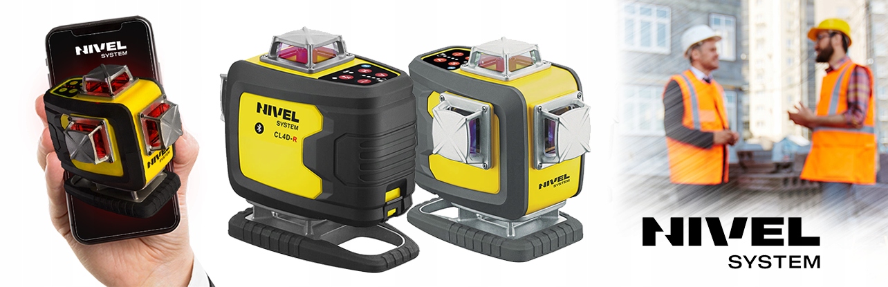 NIVEL SYSTEM CL4D-R LASER CZERWONY ZESTAW CLS4 Długość 14.8 cm