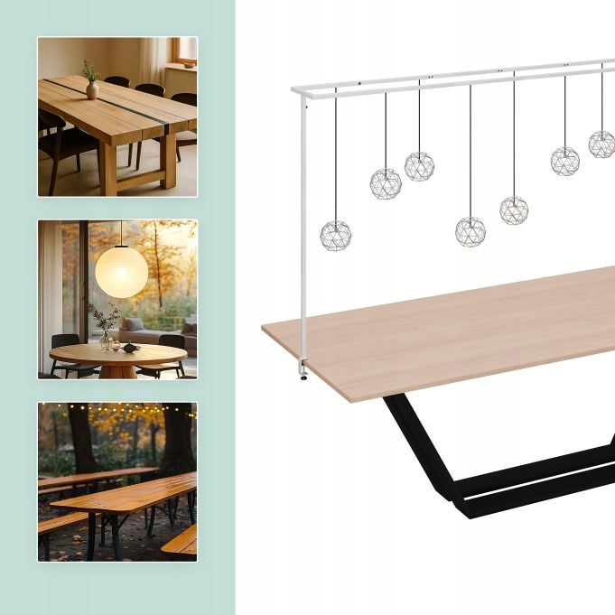 Bílý stolní oblouk pro dekoraci Rám na balónky a Led lampy