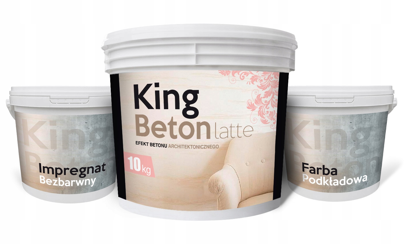 Beton dekoracyjny King – kolor Latte efekt betonu 10m