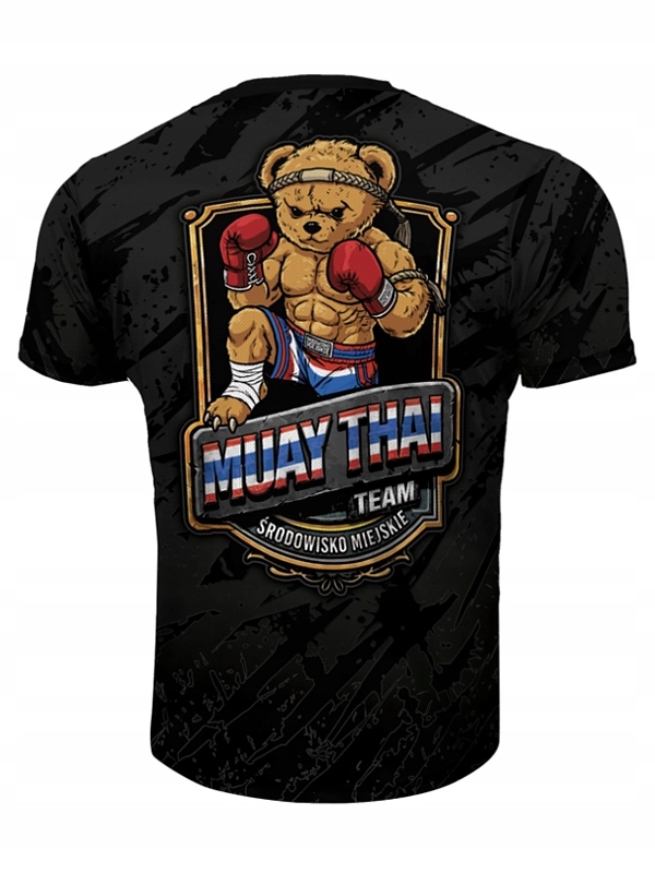 Koszulka Sportowa Mesh Muay Thai Czarna M Środowisko Miejskie