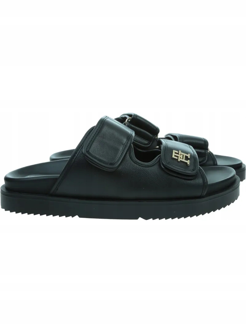 Kožené Nazouváky Tommy Hilfiger Th Monogram Double Strap Sandals FW0FW09121